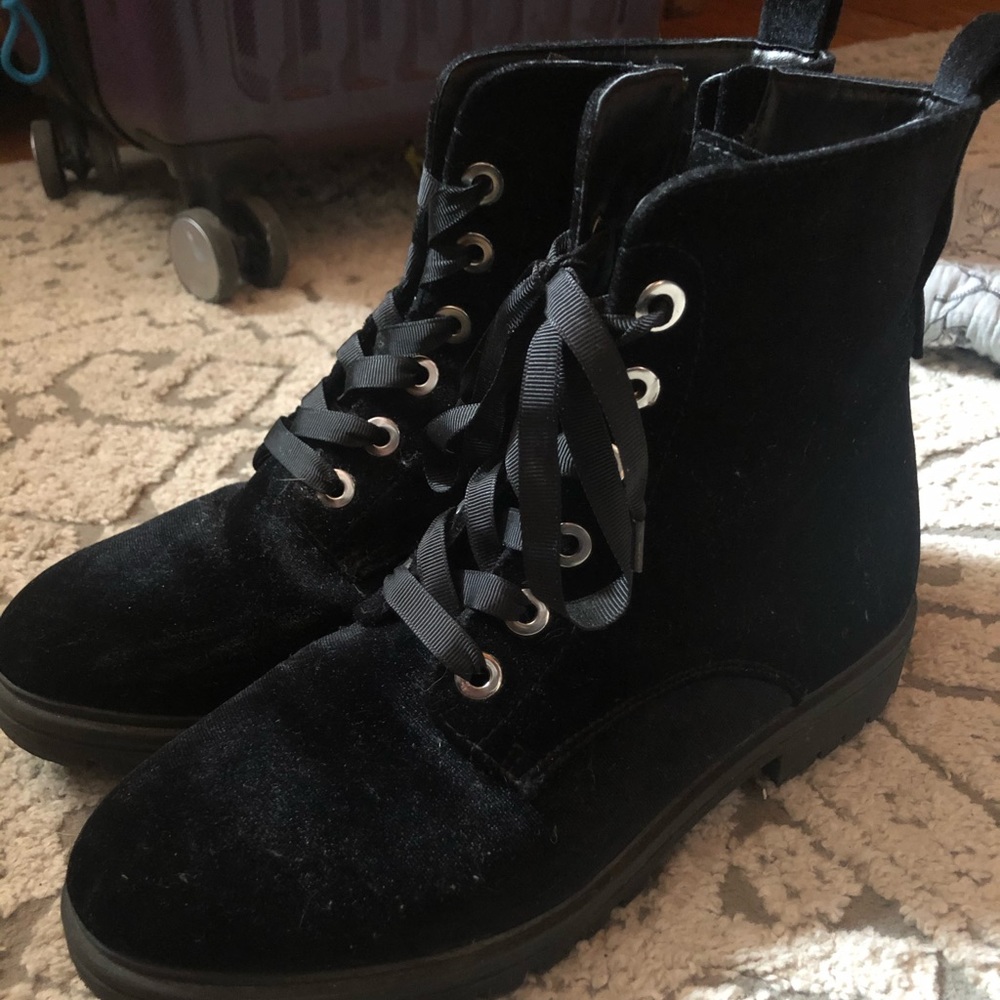Women’s Aldo Velvet Combat Boots